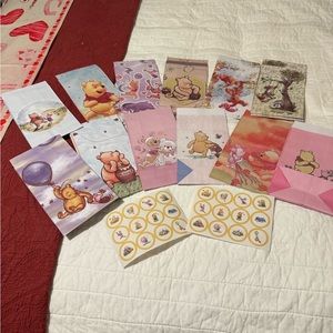 Set of 24 Winnie the Pooh lunch bags with stickers